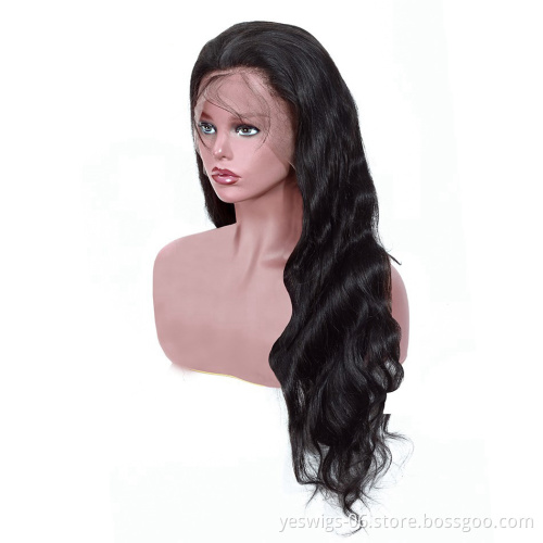 Good Quality Brazilian Hair Lace Closure Wig 13*4 Cuticle Aligned Remy Hair Natural Color Body Wave Lace Front Wigs Wholesale